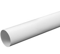 Tubo Aerazione PVC Tondo 125 MM X 50 CM Aria Direzione Ventola Rigido Bianco