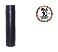 TUBO PER STUFA SMALTATO IN ACCIAIO PESANTE ALA TOP NERO 13X50