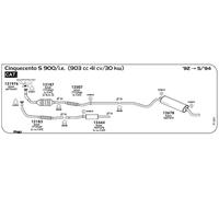 TUBO AL COLLETTORE MARMITTA PER FIAT Cinquecento 900/i.e. S 903 cc 41 cv 30 kw C