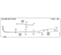 TUBO AL COLLETTORE MARMITTA PER FIAT Uno 1.0 60 Trend 994 cc 56 cv 41 kw 07/89 -