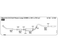 TUBO AL COLLETTORE MARMITTA PER FORD Maverick 2.4i 4X4 passo lungo 2389 cc 124 c