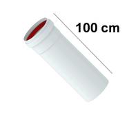 Tubo alluminio estruso lineare cm 100 bianco Ø 80mm per caldaie