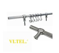 Tubo appendi mestoli barra da cucina sottopensile 90 cm Ø 16 mm 6 ganci