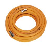 Sealey Tubo D'Aria 10M X 8Mm Ibrido Alta Visibilità Con Giunti 1/4"BSP AHHC10