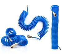 TUBO ARIA COMPRESSA A SPIRALE 15 METRI FLESSIBILE PER COMPRESSORE RACCORDO