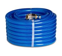 FITT AIR HOSE KIT 9 mm x 10 m - Tubo Aria Compressa Flessibile con Raccordi e Attacco rapido; Made in Italy; in PVC con rinforzo in poliestere; Pressione di scoppio 60 bar; Resiste da -20° a +60°C