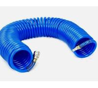 TUBO ARIA COMPRESSA SPIRALE 20 METRI FLESSIBILE PER COMPRESSORE RACCORDO BLU