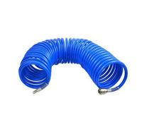 TUBO ARIA COMPRESSA SPIRALE 20 METRI FLESSIBILE PER COMPRESSORE RACCORDO BLU