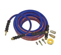 Tubo Aria Kit Resistente 15m X Ø10mm con Connettori - Sealey AHK02 Nuovo
