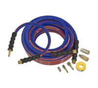 Tubo Aria Kit Resistente 15m X Ø10mm con Connettori - Sealey AHK02 Nuovo