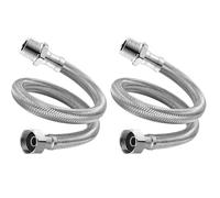 Tubo Armato 3/8 Zoll di Connessione Flessibile Con Raccordo & Filettatura Esterna per Rubinetto, Flessibile in Acciaio Inox, Prolunga per Rubinetto Miscelatore (20cm)