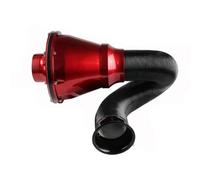 Tubo aspirazione dell'Aria 1 Set 76mm Filtro Aria Testa A Fungo Aria Aspirazione Alimentazione Soffietto Filtro 3 Pollici Auto SUV Ad Alto Flusso Ingresso Aria Fredda(Rosso)