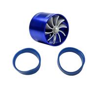 Tubo Aspirazione Dell'aria Motore Turbina Auto Compressore F1-Z Turbocompressore Filtro Aria Singolo Doppio Ventola Aspirazione Kit Risparmio Carburante Ricambio(Blu)