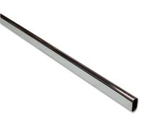 Tubo Asta per Armadio Ovale Colore Cromato profilo 30x15mm Lunghezza 3 metri