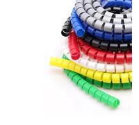 Tubo avvolgente a spirale in plastica | Cavi multicolore ID8-25mm 5m for TV, teatro, computer: gestione dei cavi.(Black,ID25mm 5 meter)
