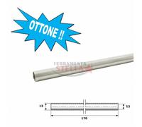 TUBO BARRA ASTA VUOTO IN OTTONE CROMO SATINATO MT 1,70 Ø13 MULTIUSO E X SUPPORTO