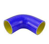 tubo benzina 63mm 90 gradi Coude Silicone Tuyau Tuyau Turbo D'ammissione Bleu Et Jaune/noir Et Jaune Fit For PQY-SH9025-QY Tubi flessibili motore auto(Blue)