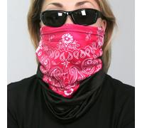 Tubo Cachemire Rosa Riutilizzabile Scaldacollo Traspirante Viso Cover Maschera