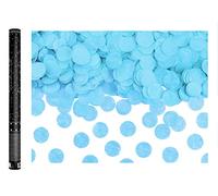 wYw Tubo Cannone Spara Coriandoli Azzurri per Gender Reveal Party (Maschio)