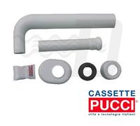 TUBO CANOTTO DI RISCIACQUAMENTO COMPLETO CON MORSETTO PUCCI RICAMBIO ORIGINALE