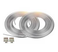 Tubo Carburante Tubo di Freno Kit 1/2 set di tubi flessibili in rame nichelato da 25 piedi, bobina da 3/16" di diametro esterno, con 16 dadi per tubi.(2 Sets)