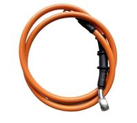 Tubo Carburante Tubo di Freno Kit Tubo flessibile freno moto 40 cm-80 cm Cavo freno universale 28° in acciaio intrecciato Frizione idraulica Radiatore(Orange 70cm)