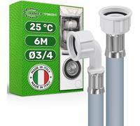 Tubo Carico Lavatrice e Lavastoviglie 6m e Valvole Ø 3/4 Pressione da 20 a 60