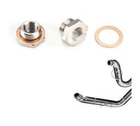 Tubo Centrale Di Scarico Per Touring Per CVO Per Dyna Super Wide Glide Per Softail XL 18 Mm-12 Mm Scarico O2 Sensore Distanziatore Adattatore Per Moto(2 Pcs)
