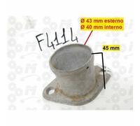 Tubo circolazione acqua motore diritto con flangia ovale per Fiat vintage