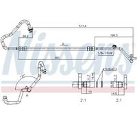 NISSENS 844072 Condotto alta pressione, Climatizzatore