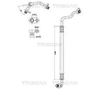 Tubo climatizzazione da Compressore clima a Condensatore 9010 28026 TRISCAN