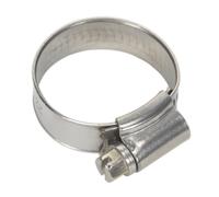 Tubo Clip Acciaio Inox Ø22-32mm Confezione Di 10 - Sealey SHCSS0X Nuovo