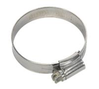 Tubo Clip Acciaio Inox Ø35-51mm Confezione Di 10 - Sealey SHCSS1X Nuovo