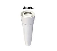 Tubo coassiale Ø 60/100 mm PVC PPS BIANCO 50 CM mm per caldaie a condensazione