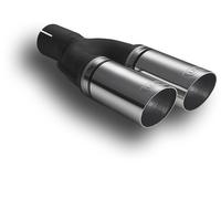 Terminale di scarico universale punta silenziatore tondo 60 mm lunghezza 220 mm