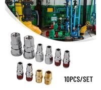 Tubo Connettore Compressore Frizione Cura Acciaio Argento 10Pcs Pratico