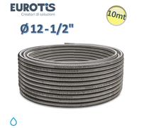 Tubo corrugato Ø 12 - 1/2'' - 0,30 mm - L. 10 mt formabile CSST in acciaio ino