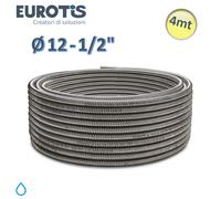 Tubo corrugato Ø 12 - 1/2'' - 0,30 mm - L. 4 mt formabile CSST in acciaio inos