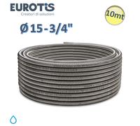 Tubo corrugato Ø 15 - 3/4'' - 0,30 mm - L. 10 mt formabile CSST in acciaio ino