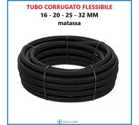 Tubo Corrugato 16 20 25 32 mm Flessibile per Cavo Impianto elettrico Matassa da