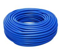 Tubo corrugato azzurro con tirafilo diametro 32mm