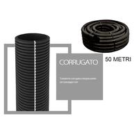 Tubo corrugato cavidotto a doppia parete diametro 40mm matassa da 50 metri