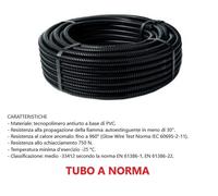 TUBO CORRUGATO FLESSIBILE NERO PER IMPIANTI ELETTRICI 16 20 25 32 MT 100 75 50