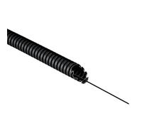 Tubo corrugato in PVC, diametro 20 mm, matassa 10 metri, nero, con tirafilo, Made in Italy, autoestinguente, resistente schiacciamento, antiurto, guaina flessibile protettiva, impianto elettrico