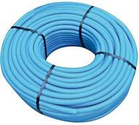 Tubo corrugato isolante azzurro Ø20 mm con tirafilo rotolo da 100 metri PVC aut