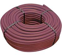 Tubo corrugato isolante marrone Ø32 mm con tirafilo rotolo da 25 metri PVC auto