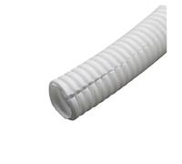 Tubo corrugato isolato colorato da 4 metri, tubo flessibile filettato, tubo di plastica for cablaggio auto, guaina protettiva(White Open,OD 15mm)