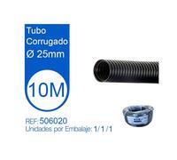 Tubo Corrugato Nero Diametro 25mm Matassa da 10 Metri
