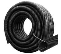 Tubo corrugato per cavidotto interrato Tubazione doppia parete nero con tirafilo diametro mm 40 VENDITA A MISURA (MT 10)