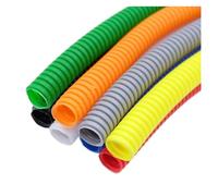 Tubo corrugato, Tubo ondulato isolato in PP ignifugo multicolore, diverse dimensioni(Yellow Open,ID 20 X OD 25MM-1M)